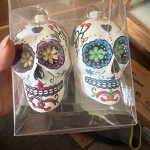 Sugar Skulls Day Of The Dead Ornaments
